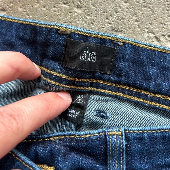 River Island Dark Blue Skinny Jeans - Picture 6 of 6